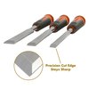 Buck Brothers 3 Piece Pro Full Tang Wood Chisel Set –½”, ¾”, 1” 74830